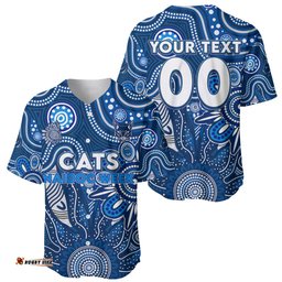 Personalised Cats NAIDOC Week 2024 Baseball Jersey Shirt Aussie Aboriginal Art