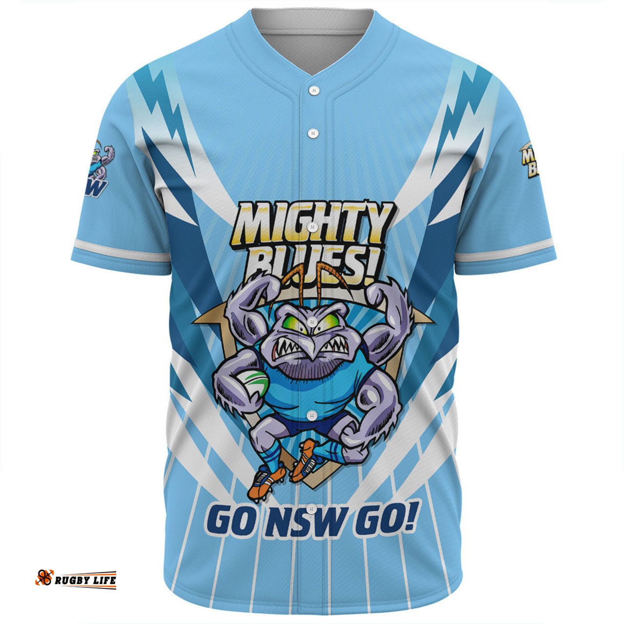 New South Wales Blues Baseball Shirt Custom State Of Origin 2024 Passionate Fan Born To Win Ver 2