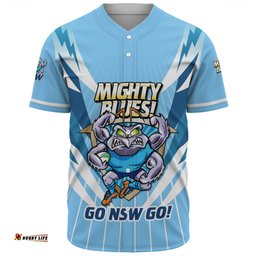 New South Wales Blues Baseball Shirt Custom State Of Origin 2024 Passionate Fan Born To Win Ver 2