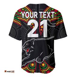 Custom Text And Number Panthers Liquorice Allsorts Rugby Aboriginal Baseball Jersey Shirt 08