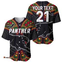 Custom Text And Number Panthers Liquorice Allsorts Rugby Aboriginal Baseball Jersey Shirt 08
