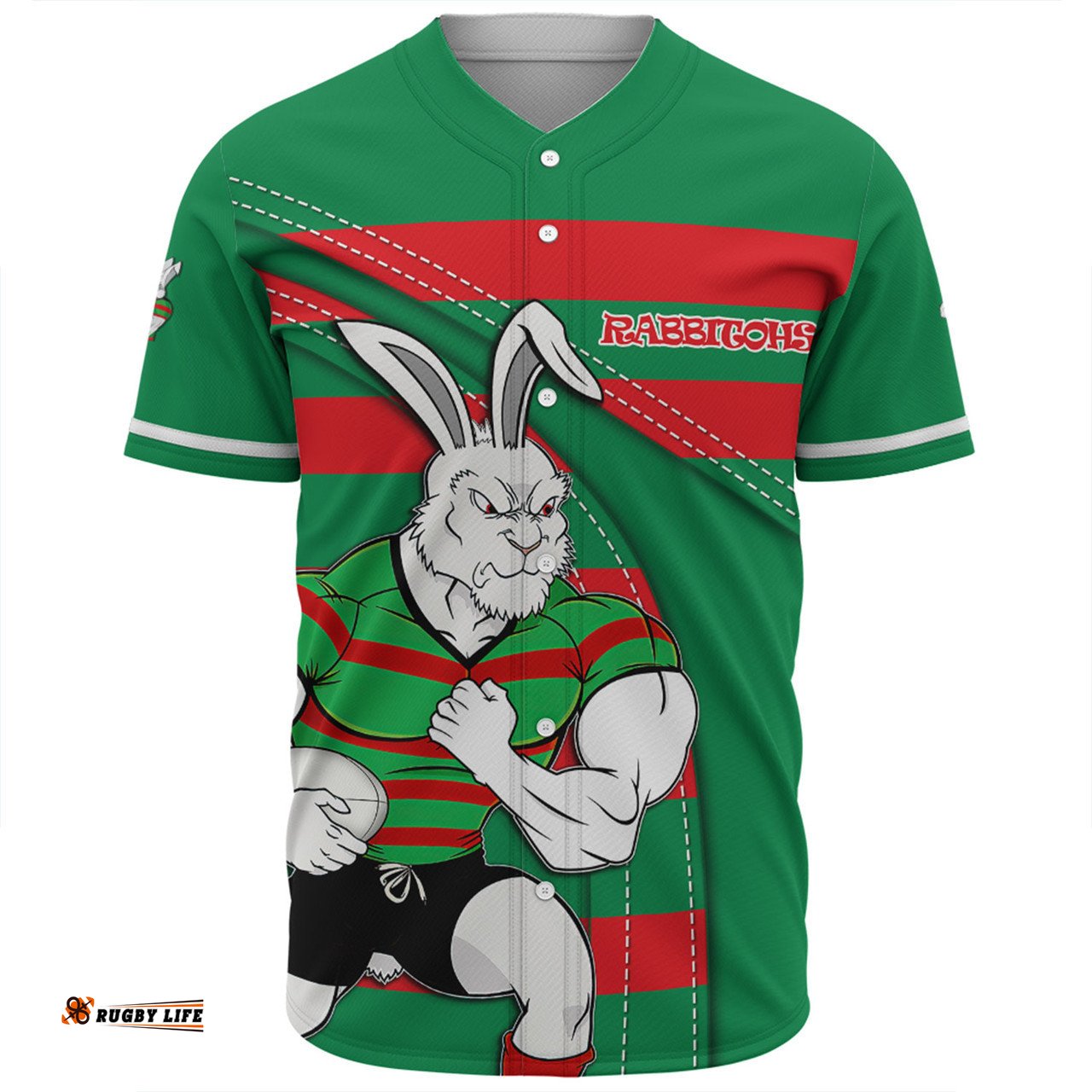 South Sydney Rabbitohs Baseball Shirt Custom Team Of Us Die Hard Fan Supporters