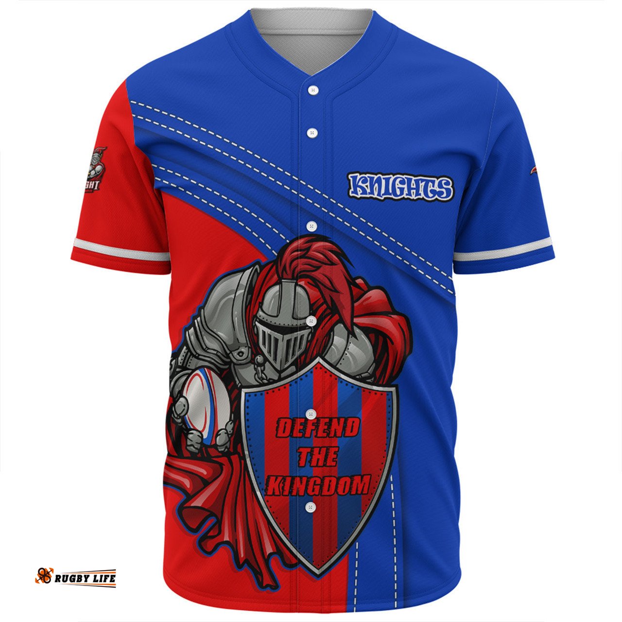 Newcastle Knights Baseball Shirt Custom Team Of Us Die Hard Fan Supporters