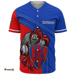 Newcastle Knights Baseball Shirt Custom Team Of Us Die Hard Fan Supporters