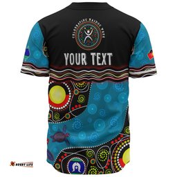 Australia Baseball Shirt Custom Naidoc Week Culture Art With River And Tortoise Aboriginal