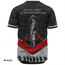 Australia Baseball Shirt Camouflage Lest We Forget