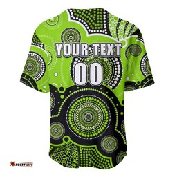Custom Text And Number Thunders BBL Baseball Jersey Shirt Aboriginal Patterns