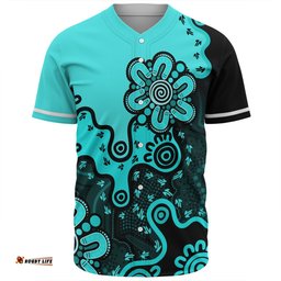 Australia Baseball Shirt Aboriginal Style Of Background Red (Turquoise,Purple)