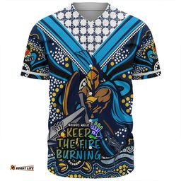 Gold Coast Titans Baseball Shirt Aboriginal Inspired Naidoc Week Custom For Die Hard Fan Supporters