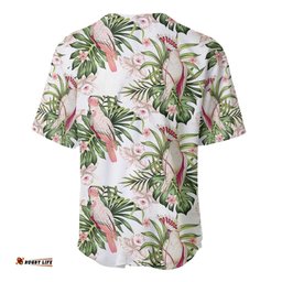 Australia Pink Cockatoo Baseball Jersey Shirt Aussie Orchids Seamless Pattern