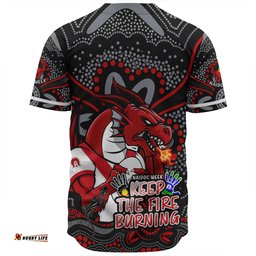 St. George Illawarra Dragons Baseball Shirt Aboriginal Inspired Naidoc Week Custom For Die Hard Fan Supporters