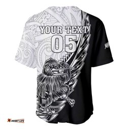 New Zealand Kiwi Rugby Custom Baseball Jersey Shirt Go Champions Maori Pattern