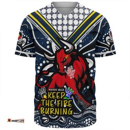 North Queensland Cowboys Baseball Shirt Aboriginal Inspired Naidoc Week Custom For Die Hard Fan Supporters