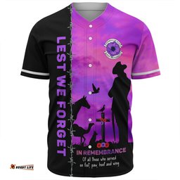 Australia Baseball Shirt Anzac Day Lest We Forget The Animals Of War