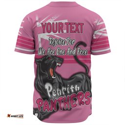 Penrith Panthers Baseball Shirt - Happy Australia Day We Are One And Free V2
