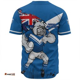 Canterbury-Bankstown Bulldogs Baseball Shirt Custom For Die Hard Fan Australia Flag Scratch Style