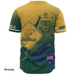Australia Australia Day Custom Baseball Shirt - Australia Coat Of Arms Kangaroo And Koala Sign Baseball Shirt