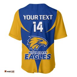 Personalised Eagles Football Baseball Jersey Shirt West Coast Sporty Style