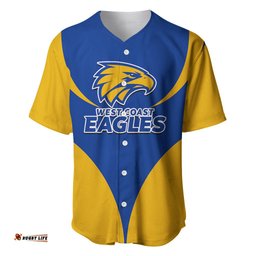 Personalised Eagles Football Baseball Jersey Shirt West Coast Sporty Style