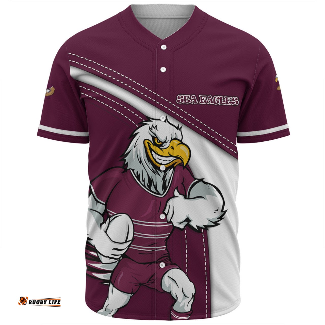 Manly Warringah Sea Eagles Baseball Shirt Custom Team Of Us Die Hard Fan Supporters