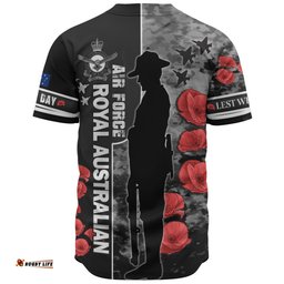 Australia Baseball Shirt - Custom Royal Australian Air Force Anzac Day Camouflage Style