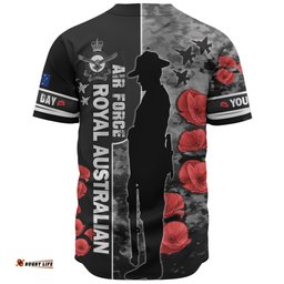Australia Baseball Shirt - Custom Royal Australian Air Force Anzac Day Camouflage Style
