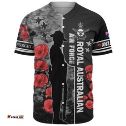 Australia Baseball Shirt - Custom Royal Australian Air Force Anzac Day Camouflage Style