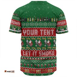 Australia Christmas Custom Baseball Shirt - Merry BBQMax Let It Smoke Baseball Shirt