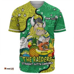 Canberra Raiders Custom Baseball Shirt - Australian Big Things Baseball Shirt