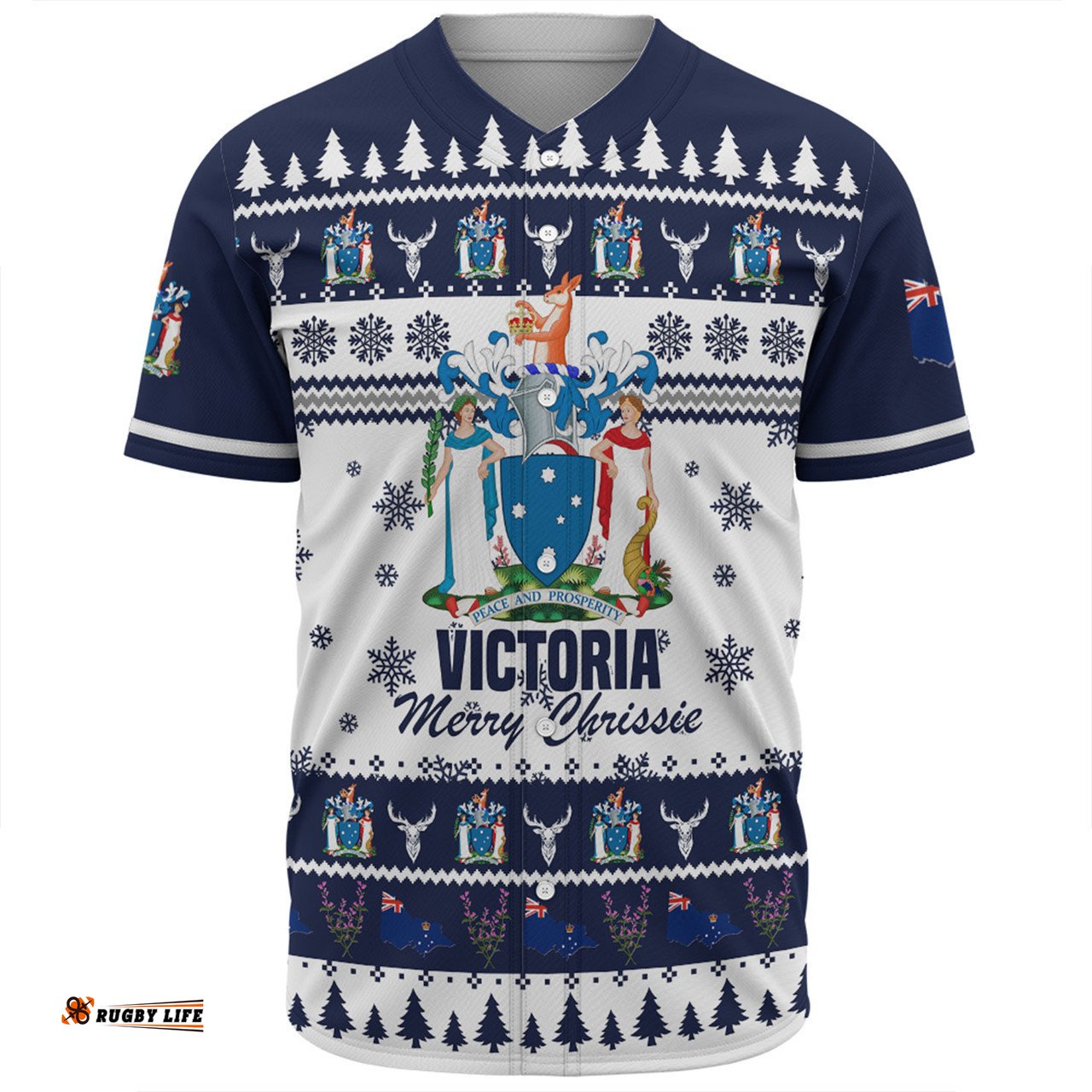 Victoria Christmas Baseball Shirt - Merry Chrissie Baseball Shirt