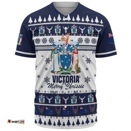 Victoria Christmas Baseball Shirt - Merry Chrissie Baseball Shirt