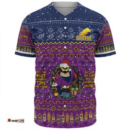 Melbourne Storm Christmas Custom Baseball Shirt - Chrissie Spirit Baseball Shirt