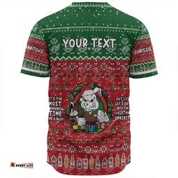 South Sydney Rabbitohs Custom Baseball Shirt - Chrissie Spirit Baseball Shirt