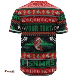 Australia Christmas Fishing Custom Baseball Shirt - Merry Ugly Fishmas Baseball Shirt