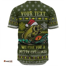 Australia Christmas Fishing Custom Baseball Shirt - We Fish You A Merry Christmas Baseball Shirt