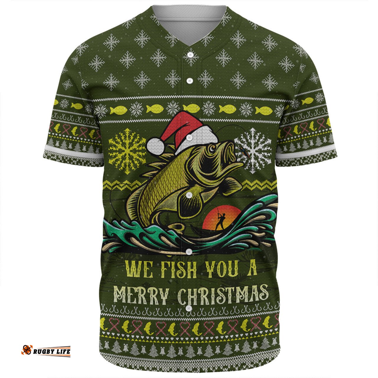 Australia Christmas Fishing Custom Baseball Shirt - We Fish You A Merry Christmas Baseball Shirt
