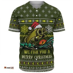 Australia Christmas Fishing Custom Baseball Shirt - We Fish You A Merry Christmas Baseball Shirt