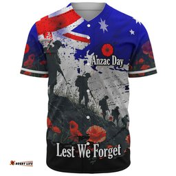 Australia Baseball Shirt - Custom Anzac Day Soldiers With Australia Flag Grunge Style