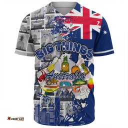 Australia Baseball Shirt - Australia Big Things Baseball Shirt