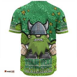 Canberra Raiders Custom Baseball Shirt - Team With Dot And Star Patterns For Tough Fan Baseball Shirt