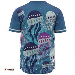 Australia Aboriginal Baseball Shirt - Aboriginal Art Painting With Jellyfish Baseball Shirt
