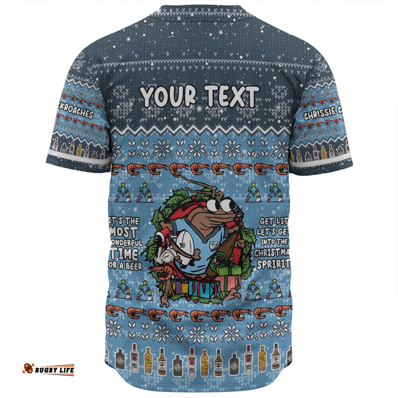 New South Wales Cockroaches Christmas Custom Baseball Shirt - Chrissie Spirit Baseball Shirt