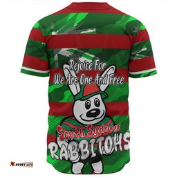 South Sydney Rabbitohs Baseball Shirt - Happy Australia Day We Are One And Free V2