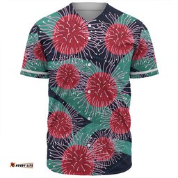 Australia Aboriginal Baseball Shirt - Australian Hakea Flower Artwork Baseball Shirt
