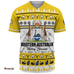Western Australia Christmas Baseball Shirt - Merry Chrissie Baseball Shirt