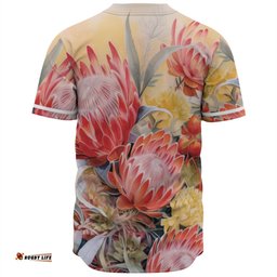Australia Waratah Baseball Shirt - Yellow Orange Waratah Flowers Art Baseball Shirt