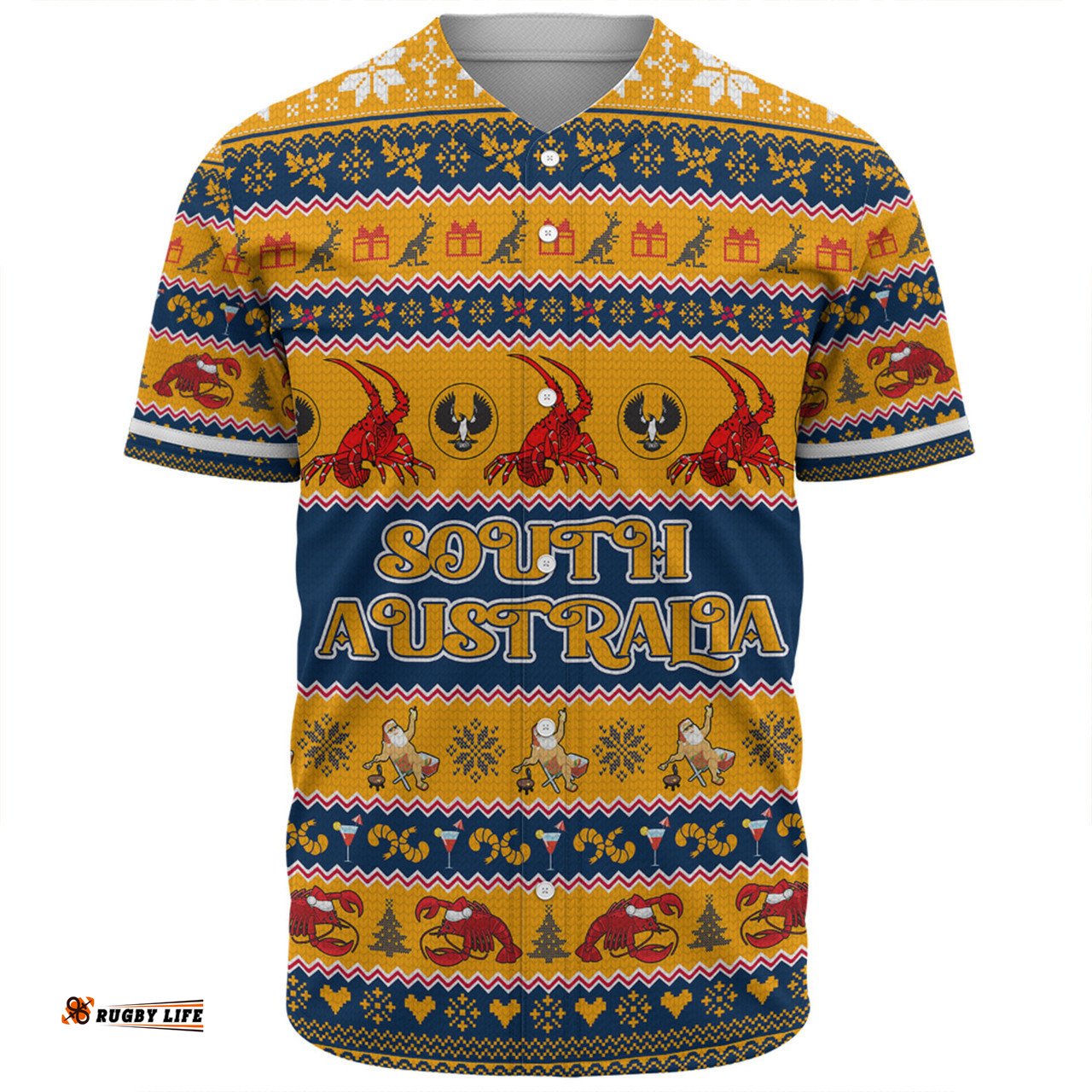 South Australia Big Things Christmas Custom Baseball Shirt - The Big Lobster Baseball Shirt
