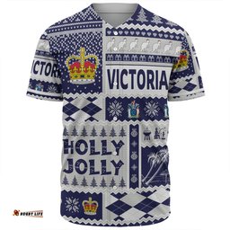 Victoria Christmas Baseball Shirt - Holly Jolly Chrissie Baseball Shirt