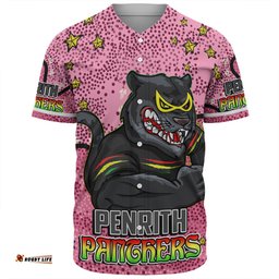 Penrith Panthers Custom Baseball Shirt - Team With Dot And Star Patterns For Tough Fan Baseball Shirt