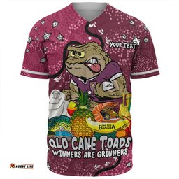 Queensland Cane Toads Custom Baseball Shirt - Australian Big Things Baseball Shirt